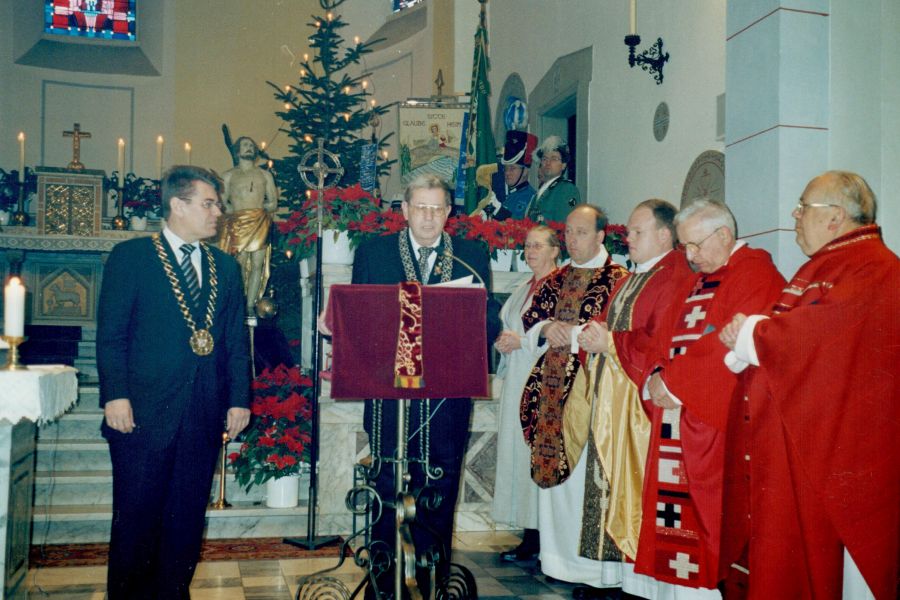 Schützenchef F.-J. Plenkers und Oberbürgermeister J. Erwin