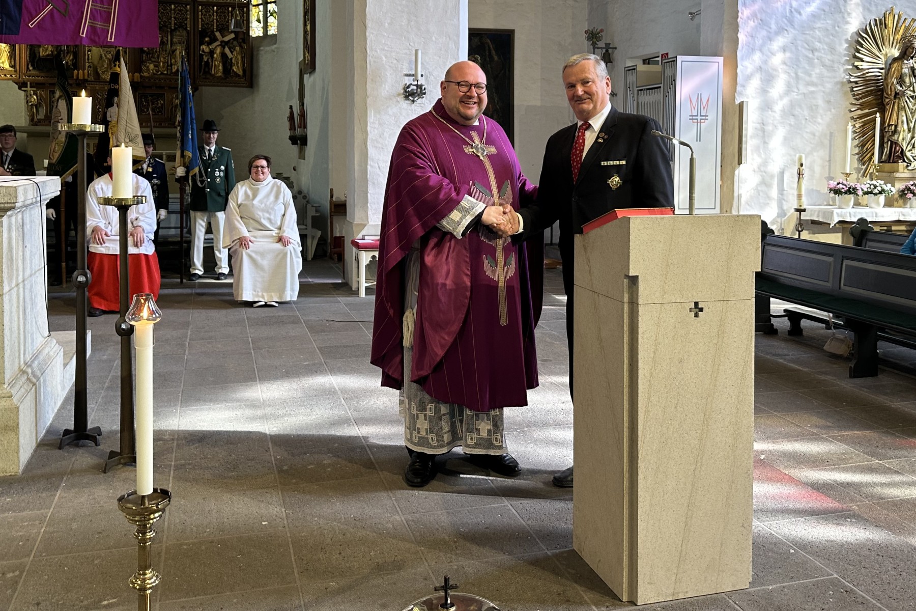 K.-W. Hahnen mit neuem Bezirkspräses St. Wißkirchen